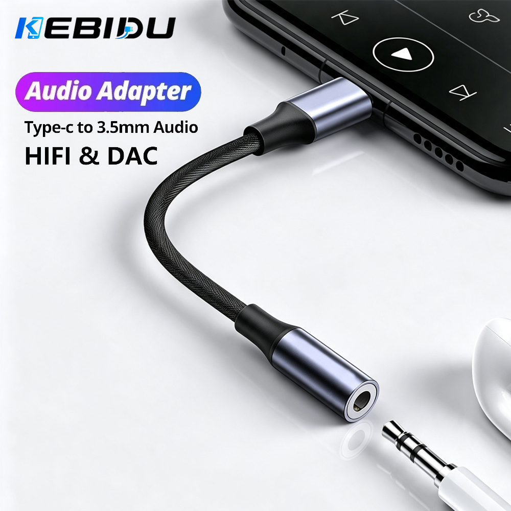 Audiophile Headphone Wired - Адаптер KEBIDU Type C на 3.5